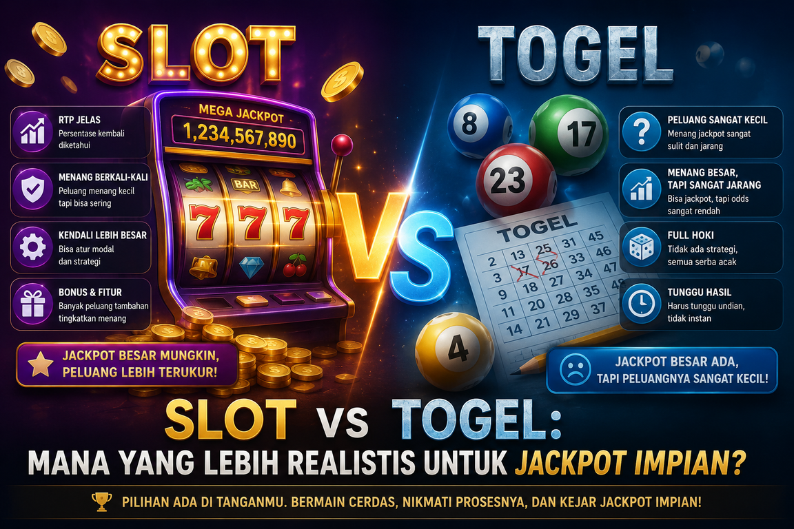 Slot vs Togel: Mana yang Lebih Realistis untuk Jackpot Impian?