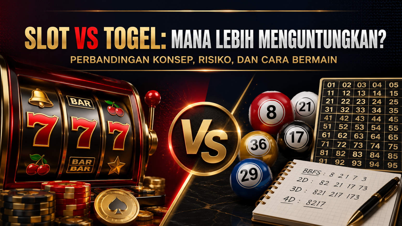 Slot vs Togel: Mana Lebih Menguntungkan? Perbandingan Konsep, Risiko, dan Cara Bermain